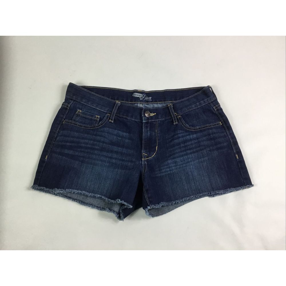 Old Navy Diva booty Shorts Blue Denim distressed‎ Womens Size 6 Waist 32